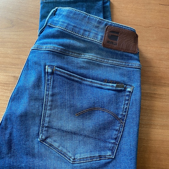 G-Star Raw 3301 Mid Skinny Jeans in Faded Blue (Size 29) - Picture 8 of 11